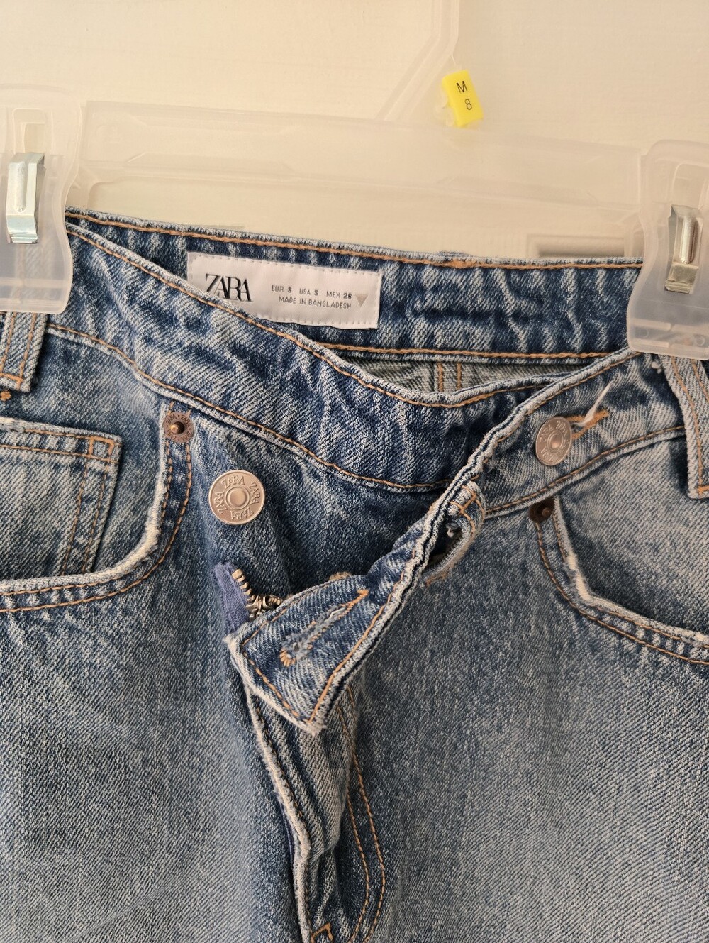 Zara Denim Mini Skirt Small - Picture 3 of 4